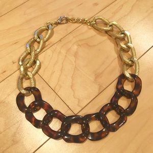 Tortoise Shell Gold Necklace